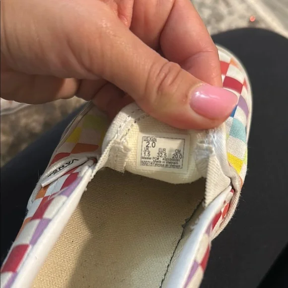 Vans Kids Checkerboard Slip-On Shoes - Multicolor - Picture 3 of 3